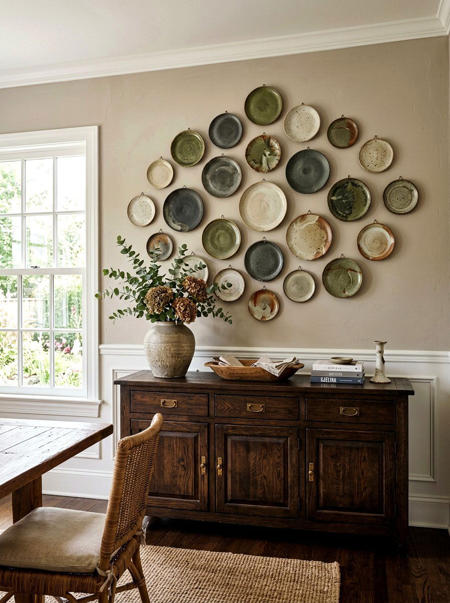 Rustic Stoneware Plate - 25 Spring Pottery Decor Ideas