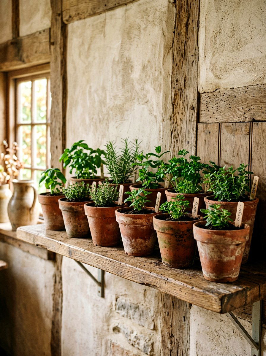 Rustic Terra Cotta - 25 Spring Bookshelf Styling Ideas