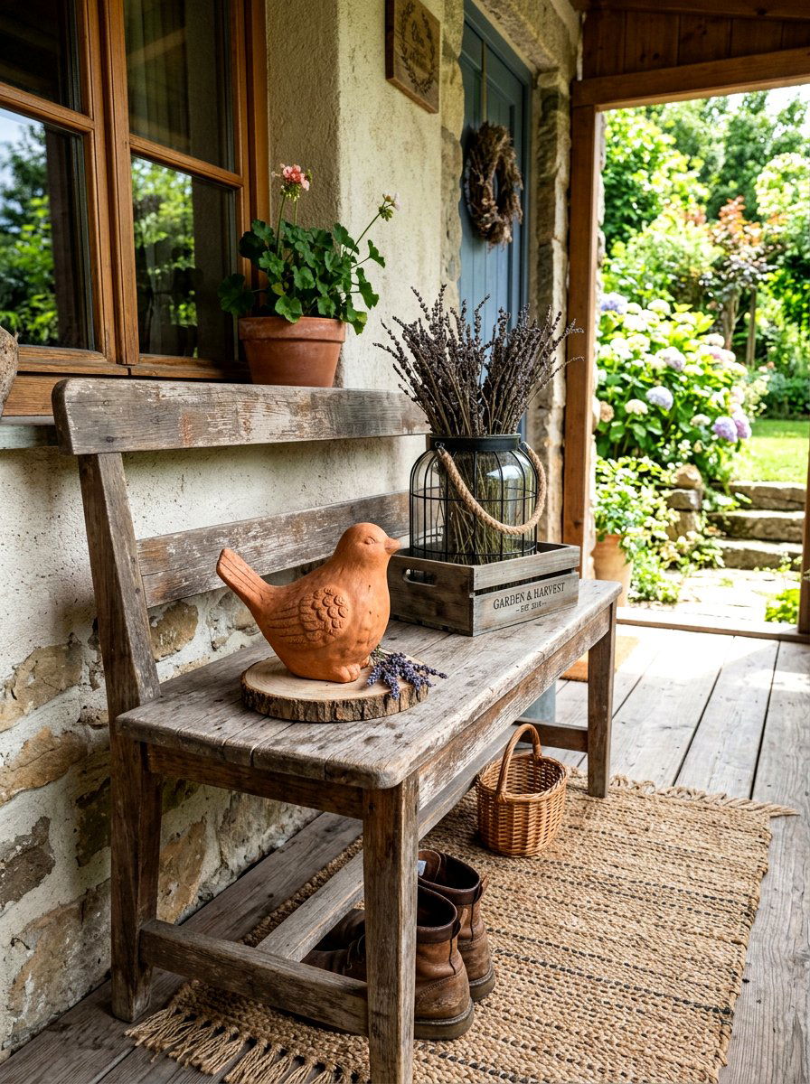 Rustic Terracotta Bird Figurine - 25 Spring Ceramic Bird Ideas