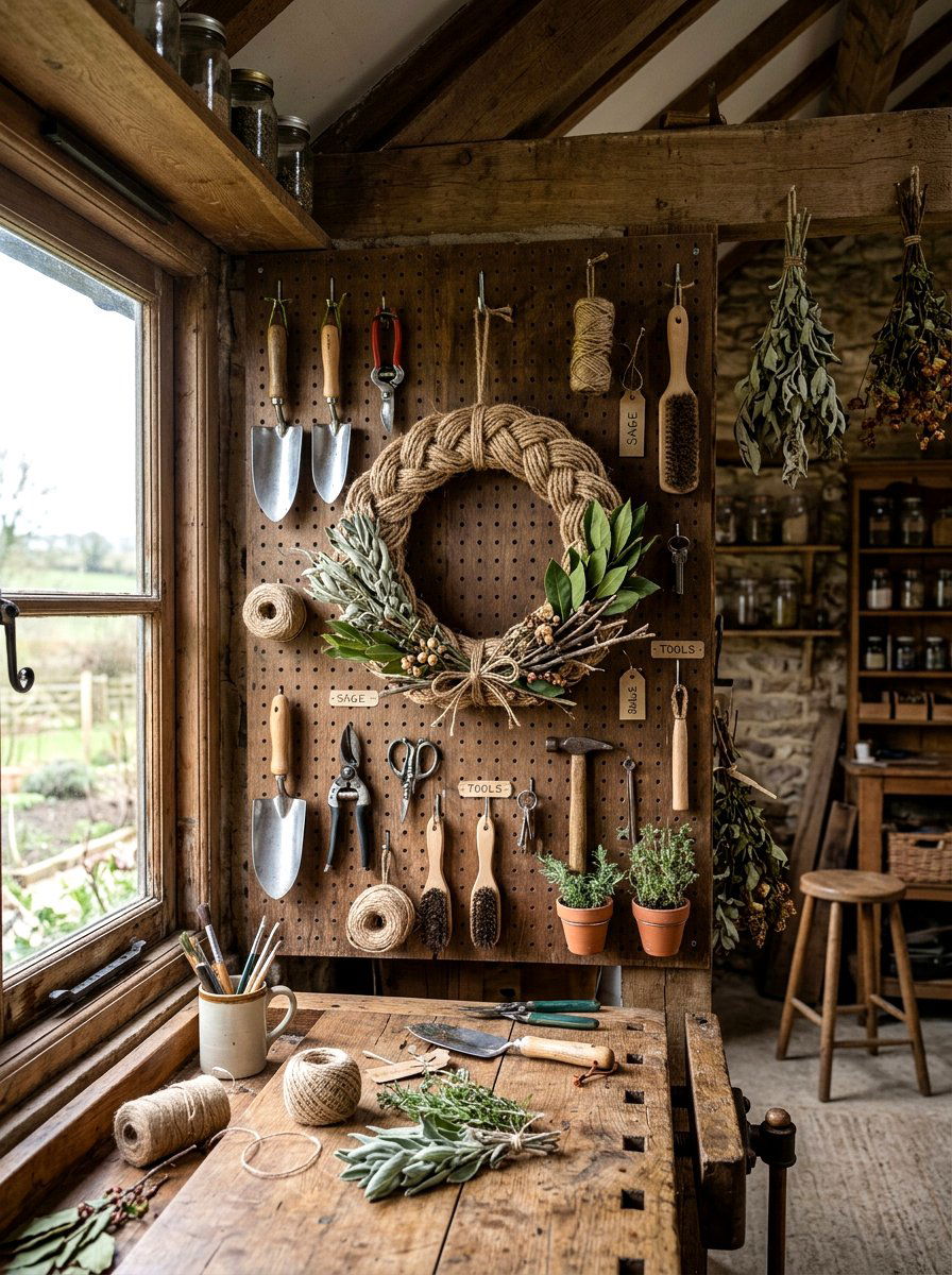 Rustic Twine Wreath - 25 Spring Herb Wreath Ideas