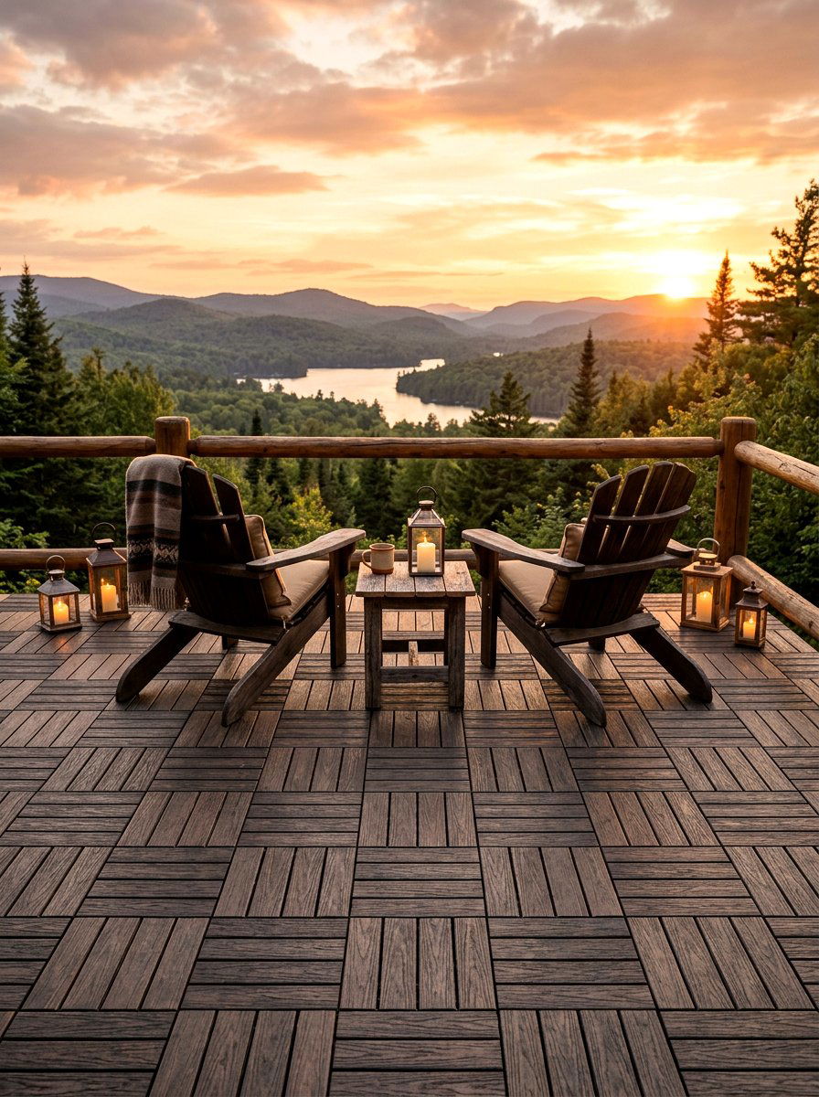 Rustic Wood Decking - 25 Spring Rooftop Decor Ideas