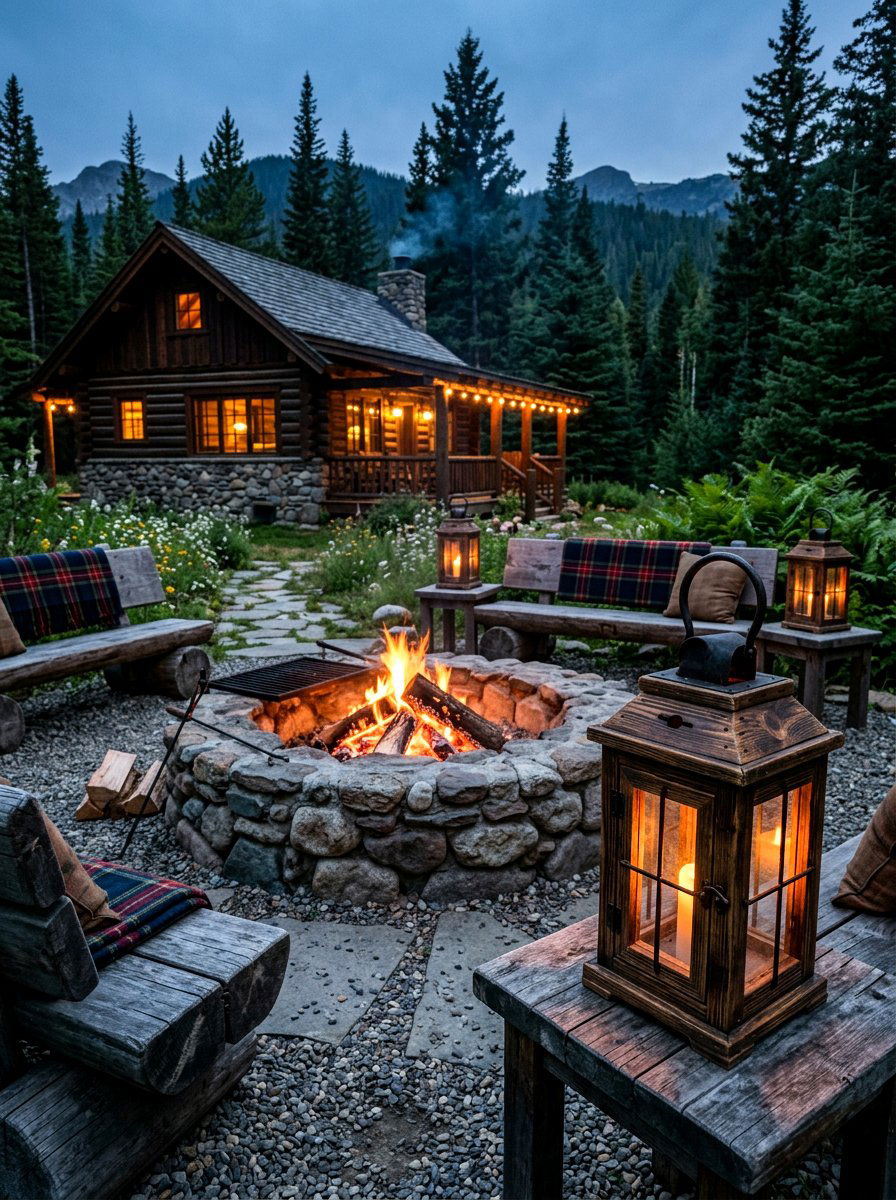 Rustic Wood Lanterns - 25 Spring Outdoor Lantern Ideas