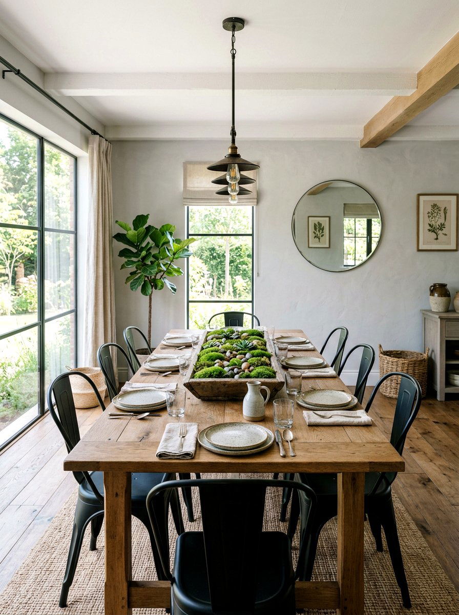 Rustic Wood Tray Moss - 25 Spring Table Vignette Ideas