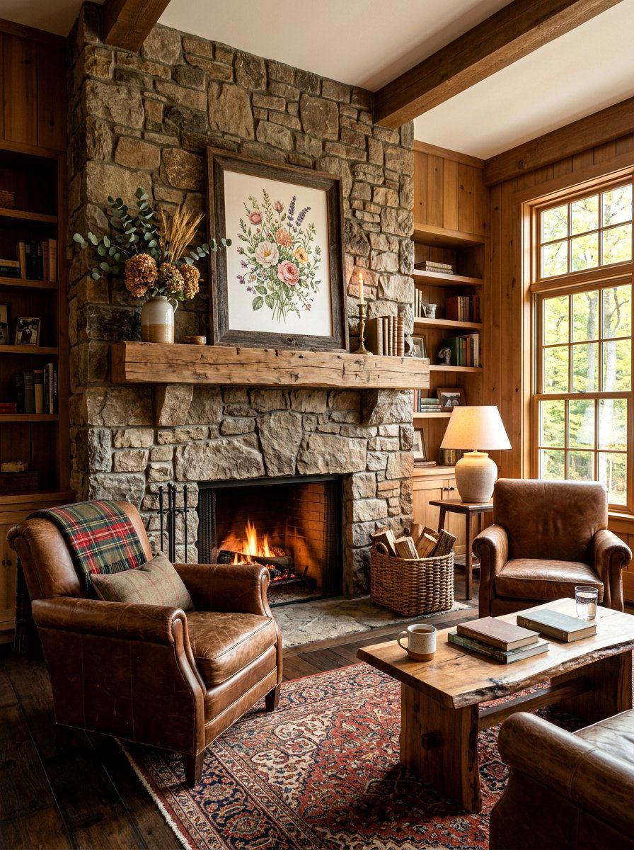 Rustic Wooden Frame Floral Print - 25 Spring Free Printable Decor Ideas