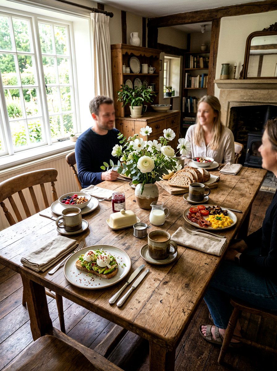 Rustic Wooden Table - 25 Spring Brunch Table Ideas