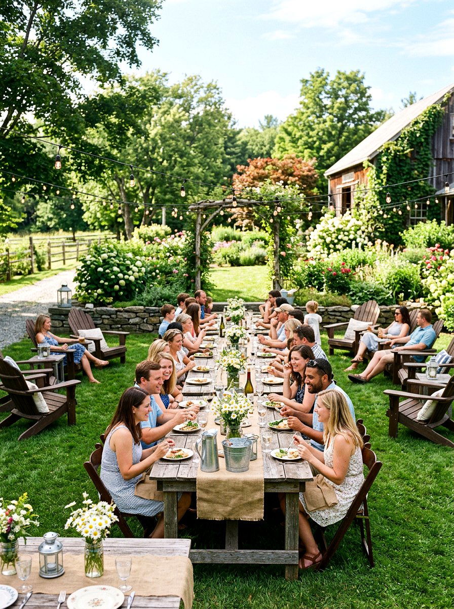 Rustic backyard gathering - 25 Spring Birthday Party Decor Ideas