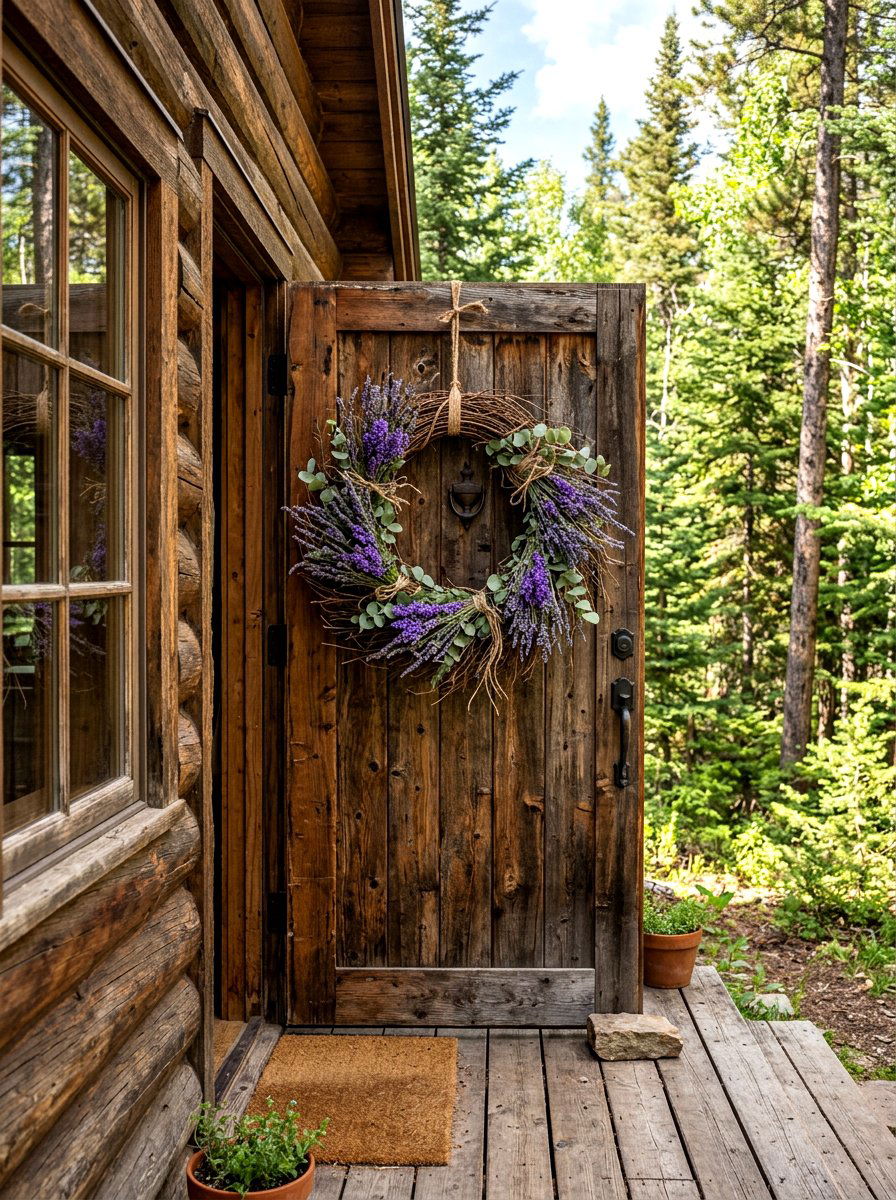 Rustic grapevine lavender wreath - 25 Spring Lavender Wreath Ideas