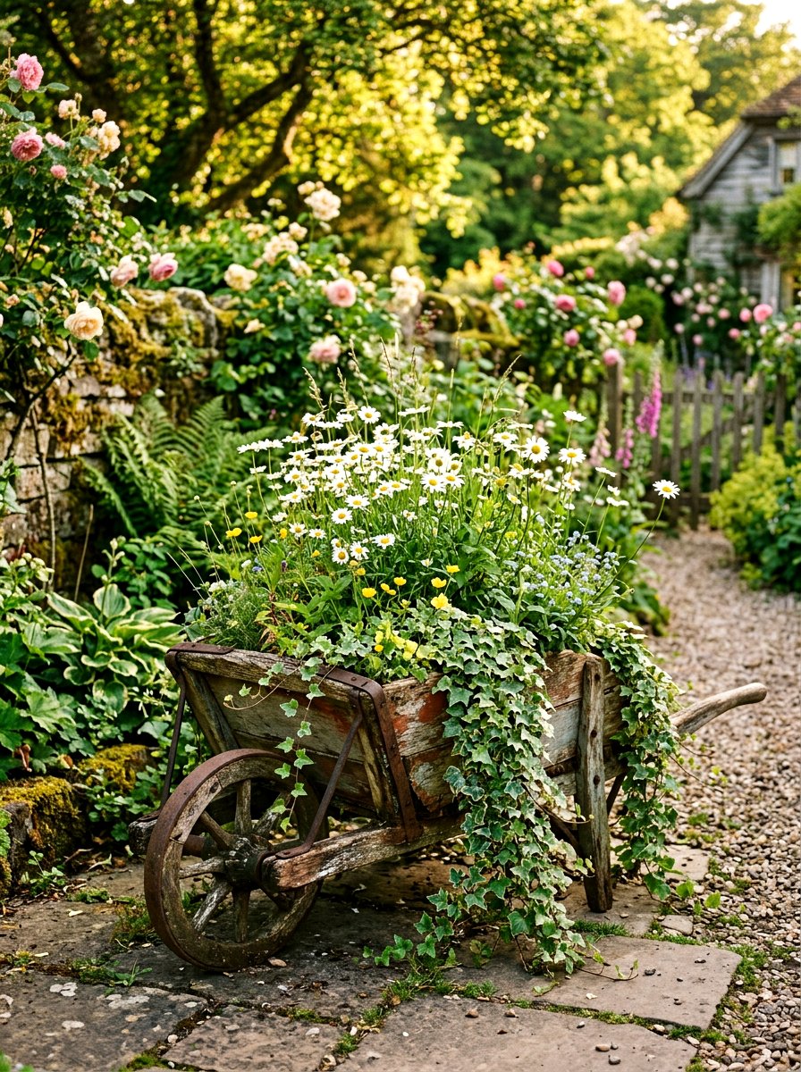 Rustic spring planter - 25 Spring Garden Pot Ideas
