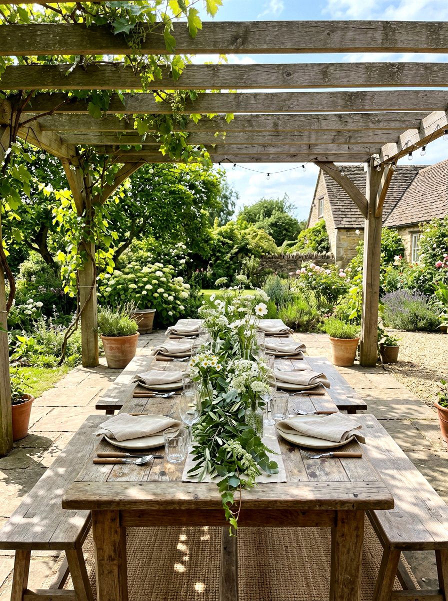 Rustic wood table - 25 Spring Outdoor Dining Table Ideas