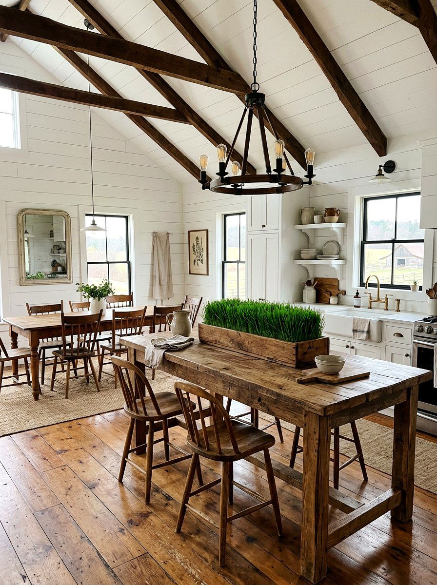 Rustic wooden grass box - 25 Spring Wheat Grass Decor Ideas