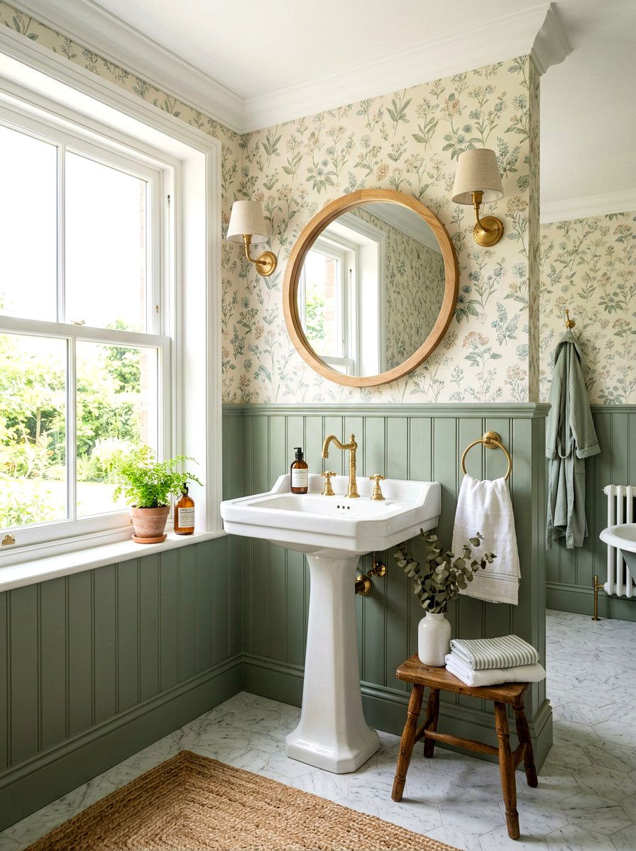 Sage Green Beadboard Bathroom - 25 Spring Beadboard Decor Ideas