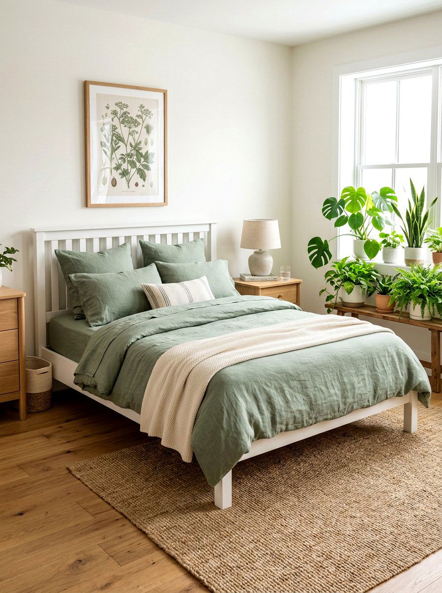 Sage Green Bedding - 25 Spring Bedroom Linen Ideas