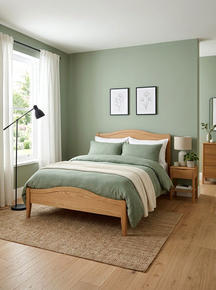 Sage Green Bedroom - 25 Spring Bed Frame Decor Ideas