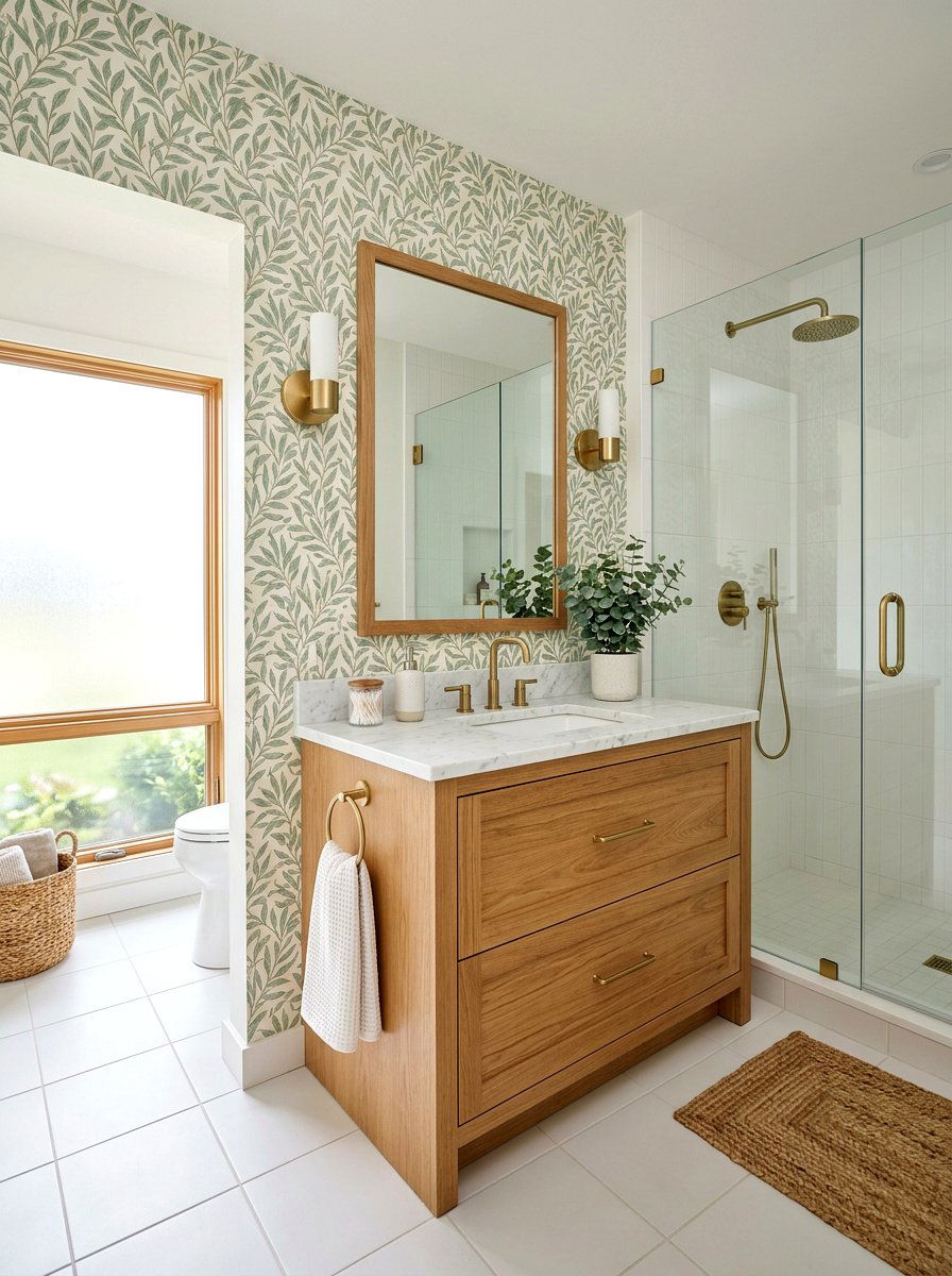 Sage Green Leafy - 25 Spring Floral Wallpaper Ideas