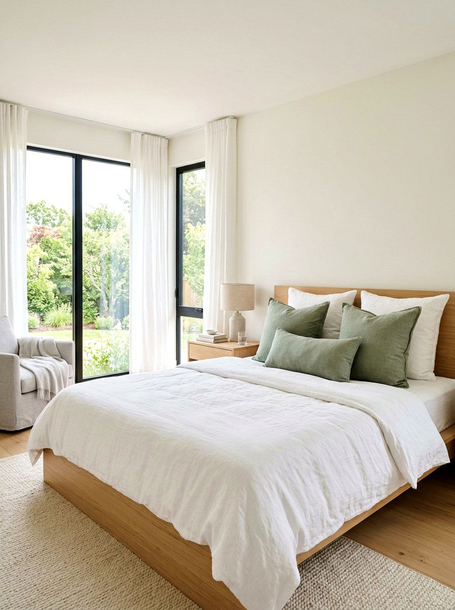 Sage Green Linen Pillow - 25 Spring Bedroom Pillow Ideas