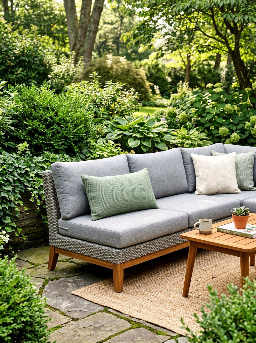 Sage Green Lumbar Pillow - 25 Spring Outdoor Pillow Ideas