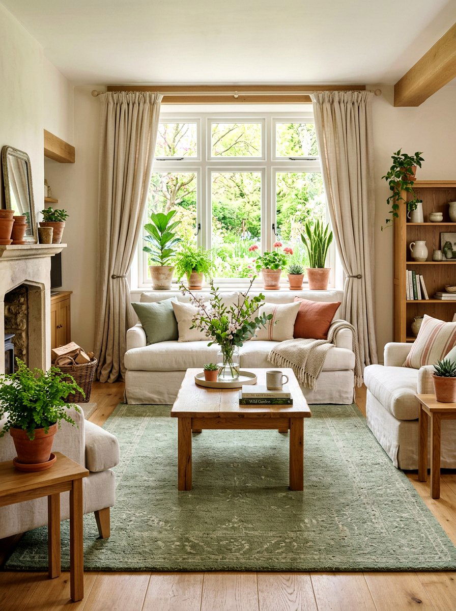 Sage Green Rug - 25 Spring Living Room Rug Ideas
