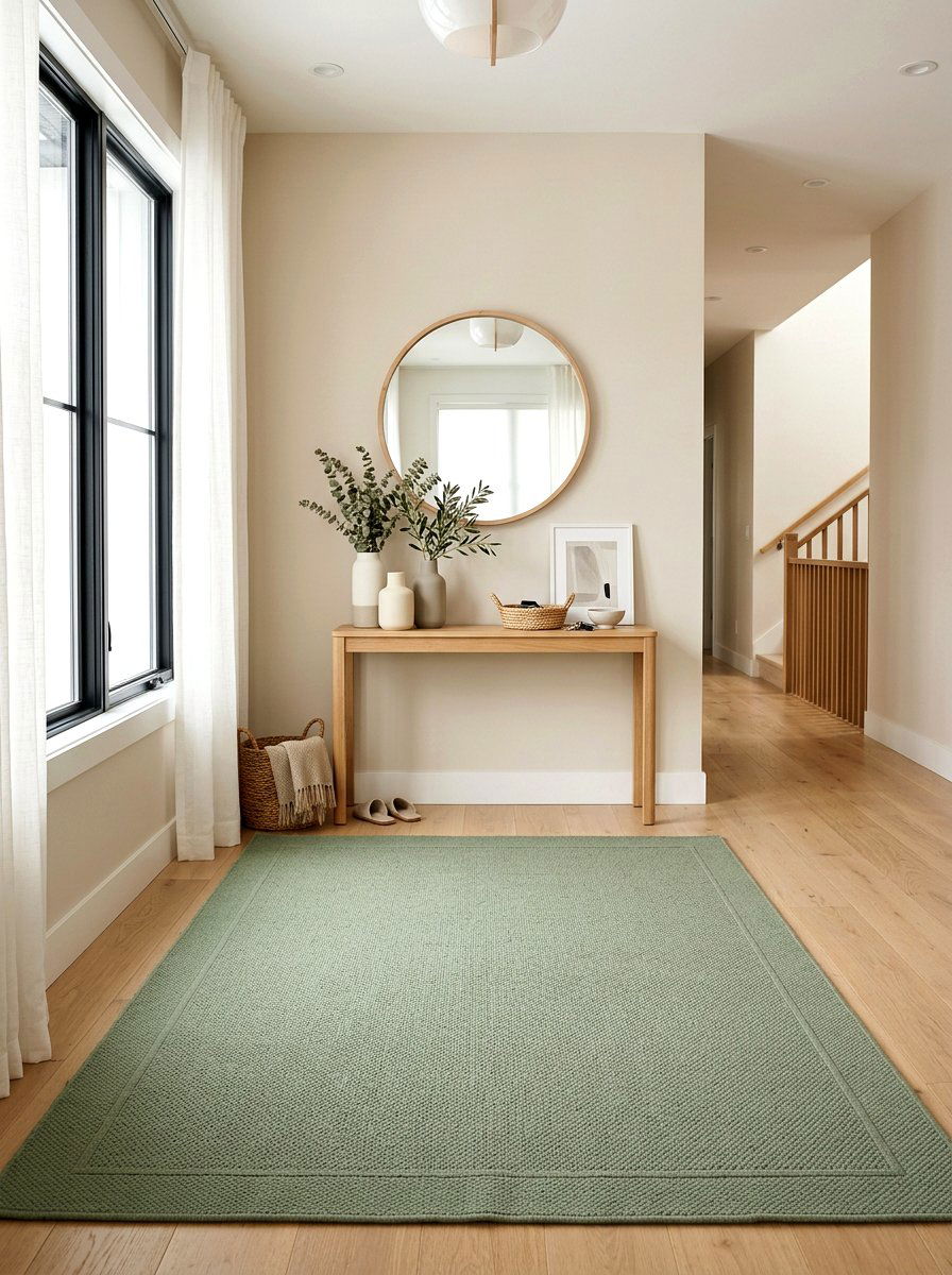 Sage Green Rug - 25 Spring Entryway Rug Ideas