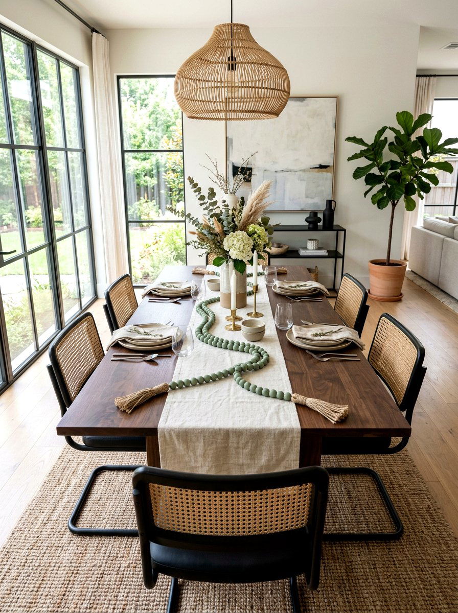 Sage Green Wood Bead Garland - 25 Spring Bead Garland Ideas