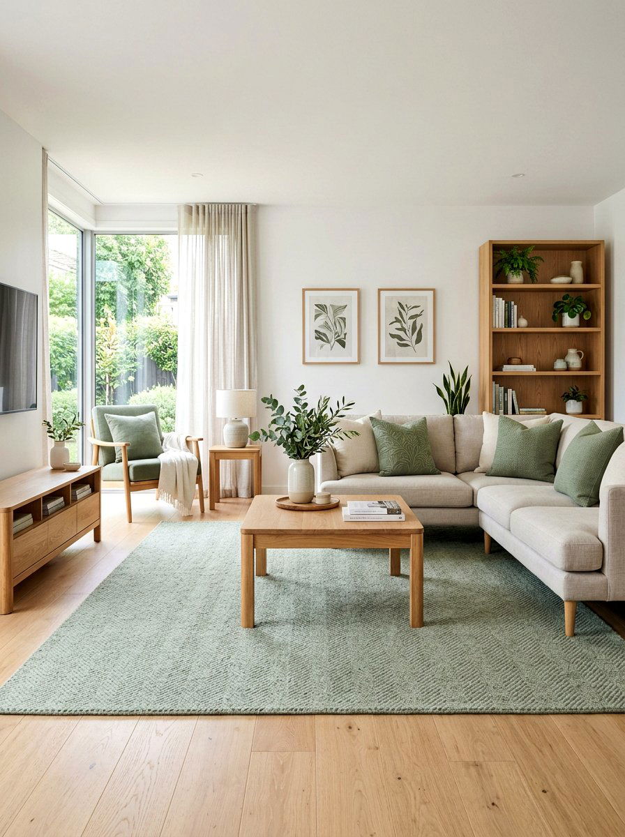 Sage green accents - 25 Spring Living Room Refresh Ideas