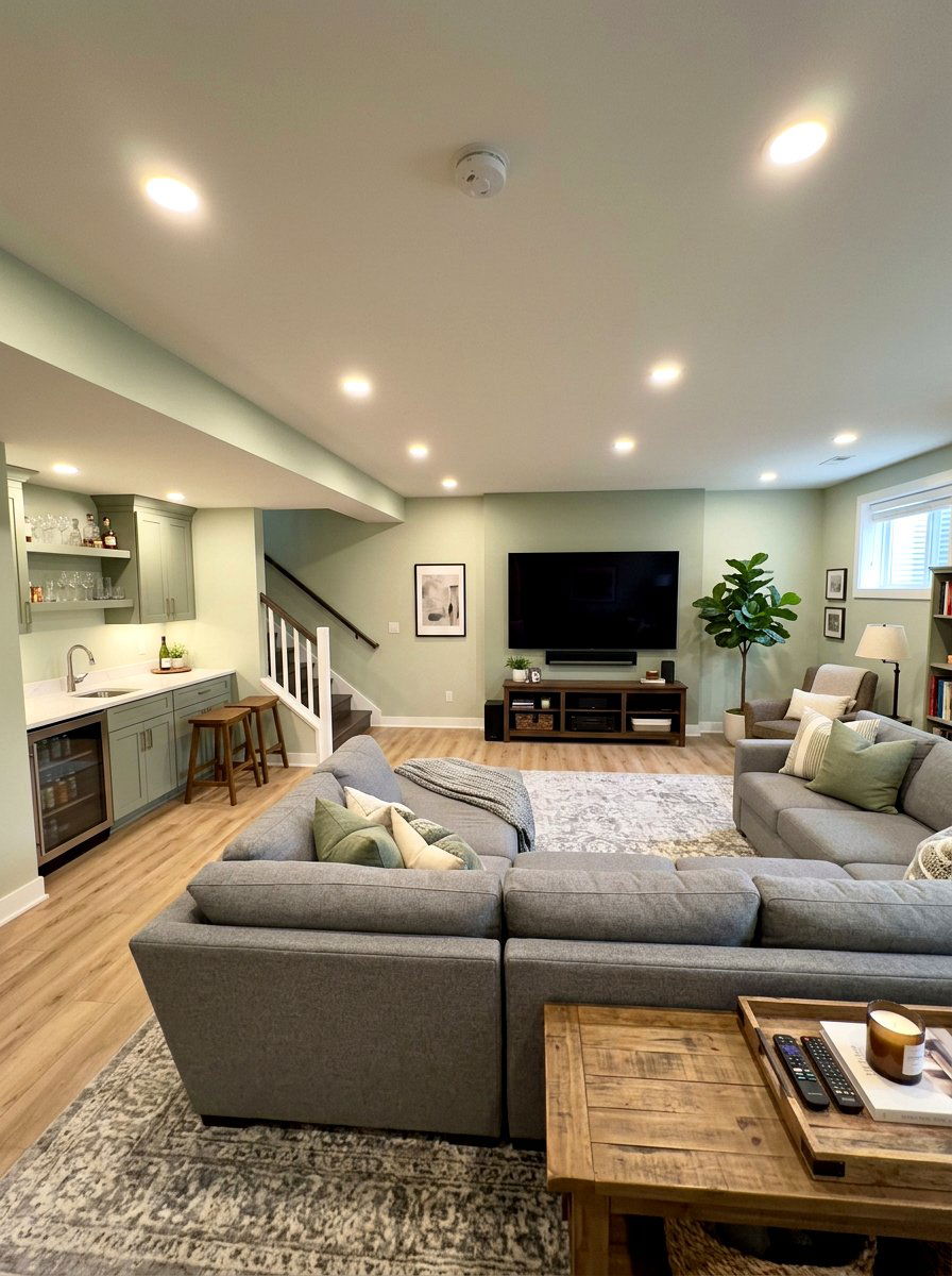 Sage green basement - 25 Spring Sage Green Decor Ideas