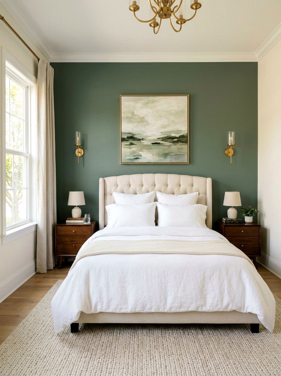 Sage green bedroom wall - 25 Spring Master Bedroom Decor Ideas