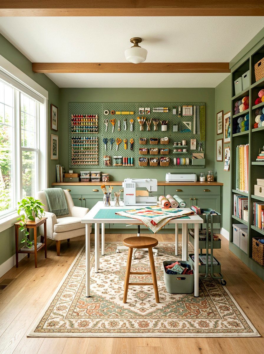 Sage green craft room - 25 Spring Sage Green Decor Ideas