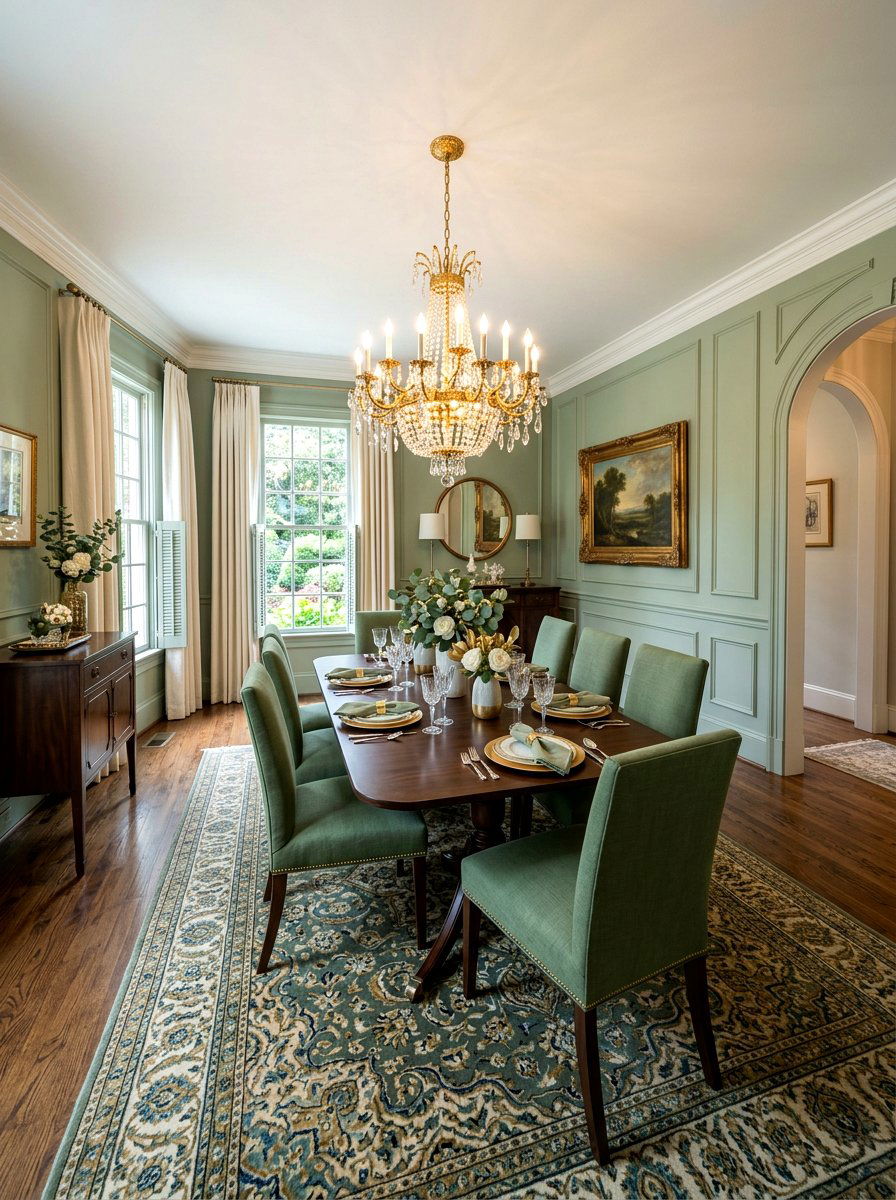 Sage green dining room - 25 Spring Sage Green Decor Ideas