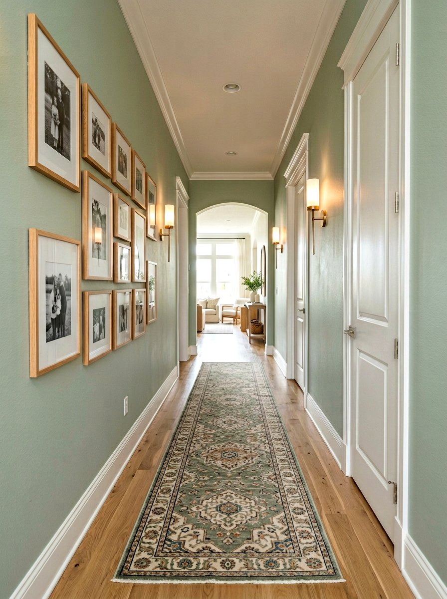 Sage green hallway - 25 Spring Sage Green Decor Ideas