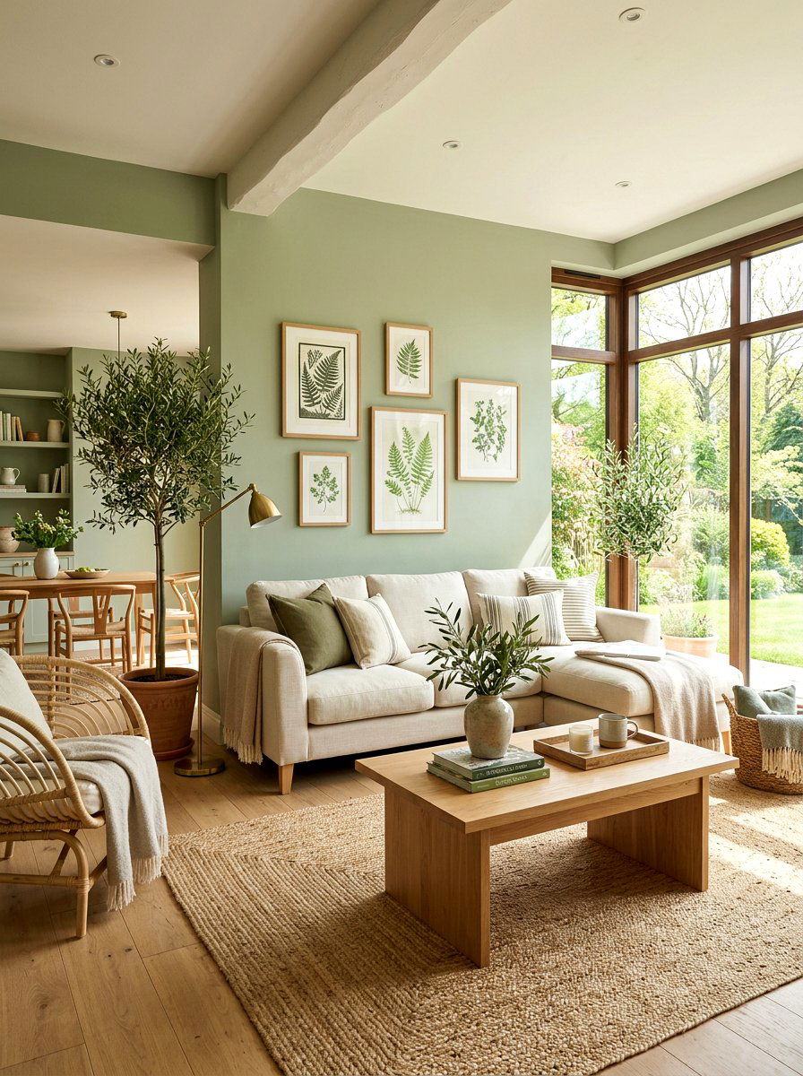 Sage green living room - 25 Spring Sage Green Decor Ideas
