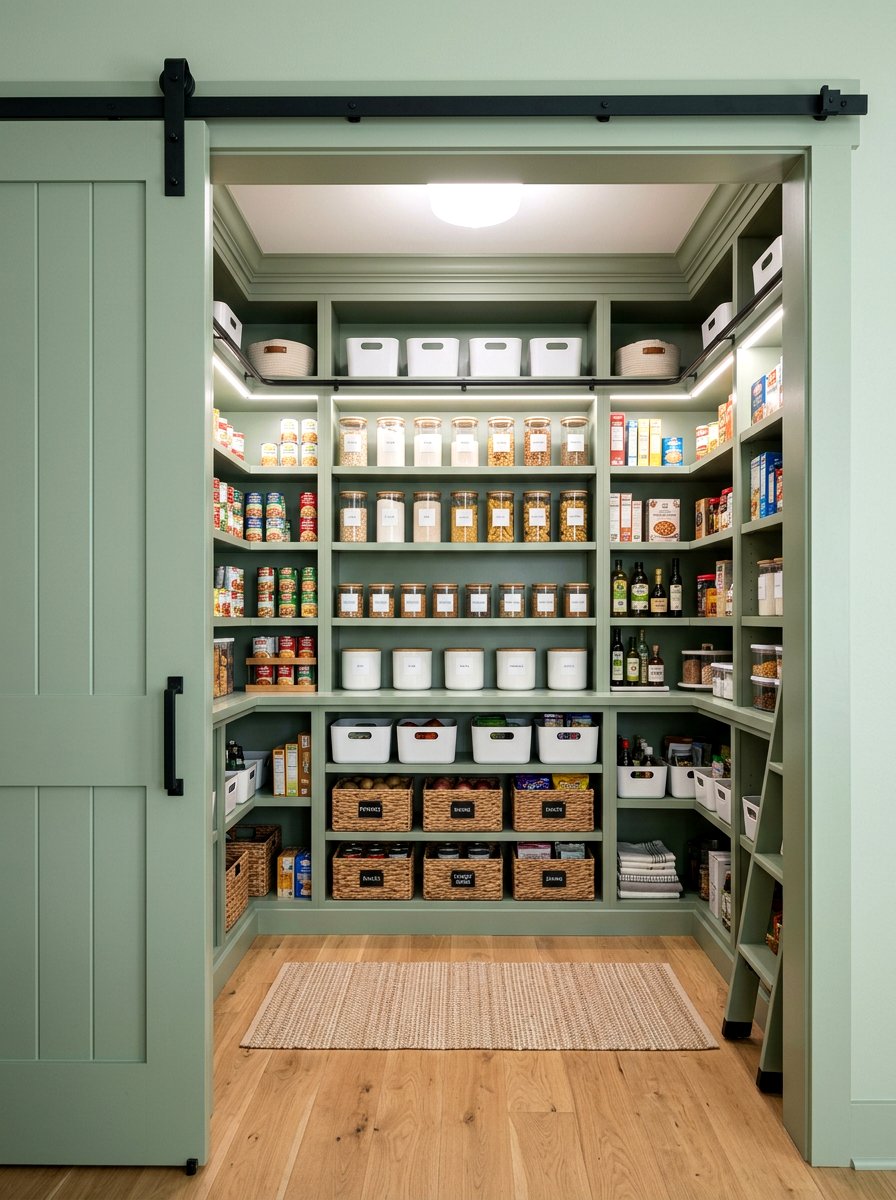 Sage green pantry - 25 Spring Sage Green Decor Ideas