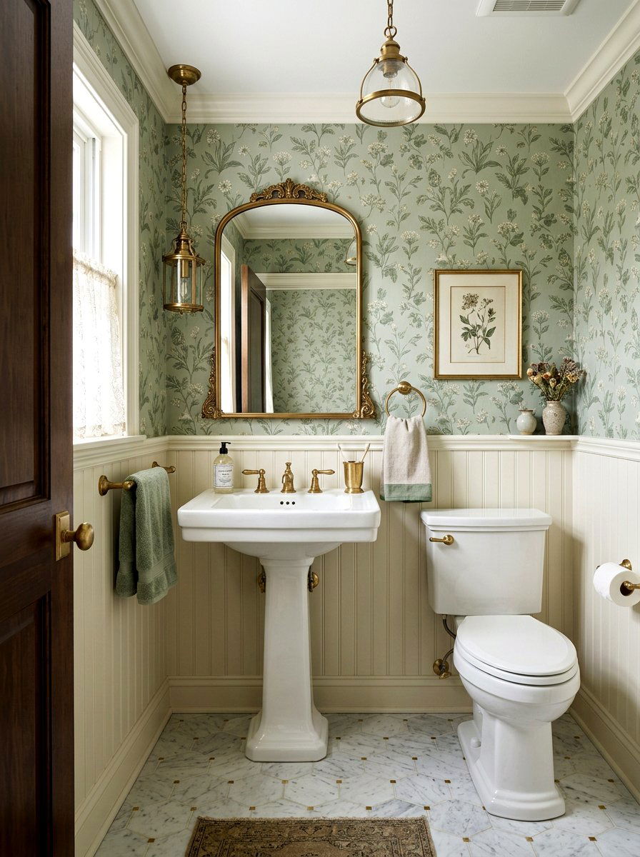 Sage green powder room - 25 Spring Sage Green Decor Ideas