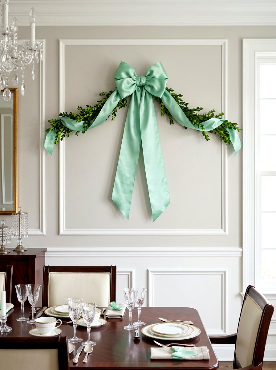 Satin Ribbon Swag - 25 Spring Swag Arrangement Ideas