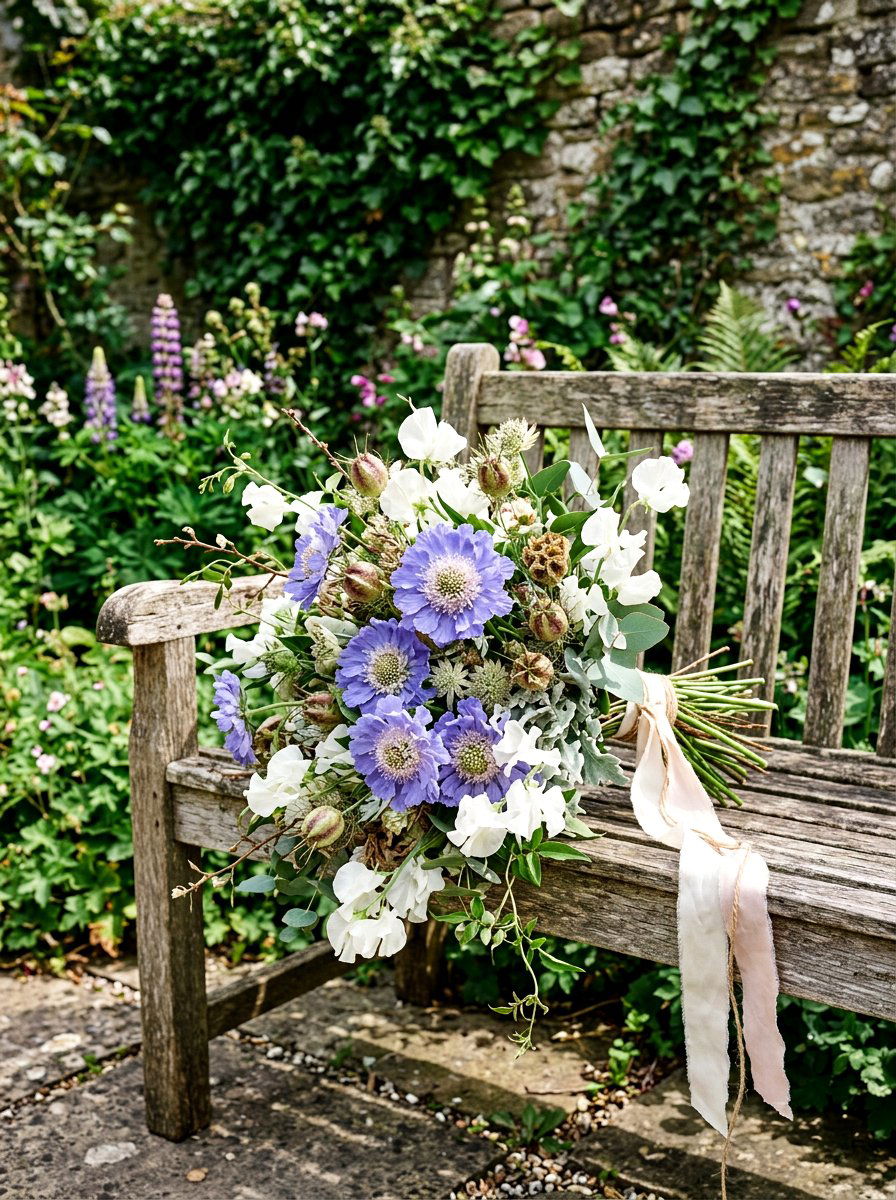 Scabiosa Texture Bouquet - 25 Spring Wedding Flower Ideas