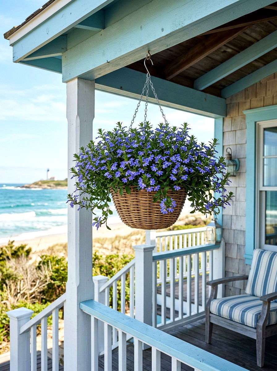 Scaevola Hanging Basket - 25 Spring Hanging Basket Flower Ideas