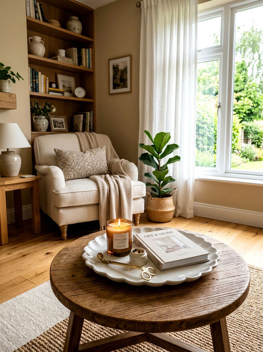 Scalloped Ceramic Tray - 25 Spring Pottery Decor Ideas