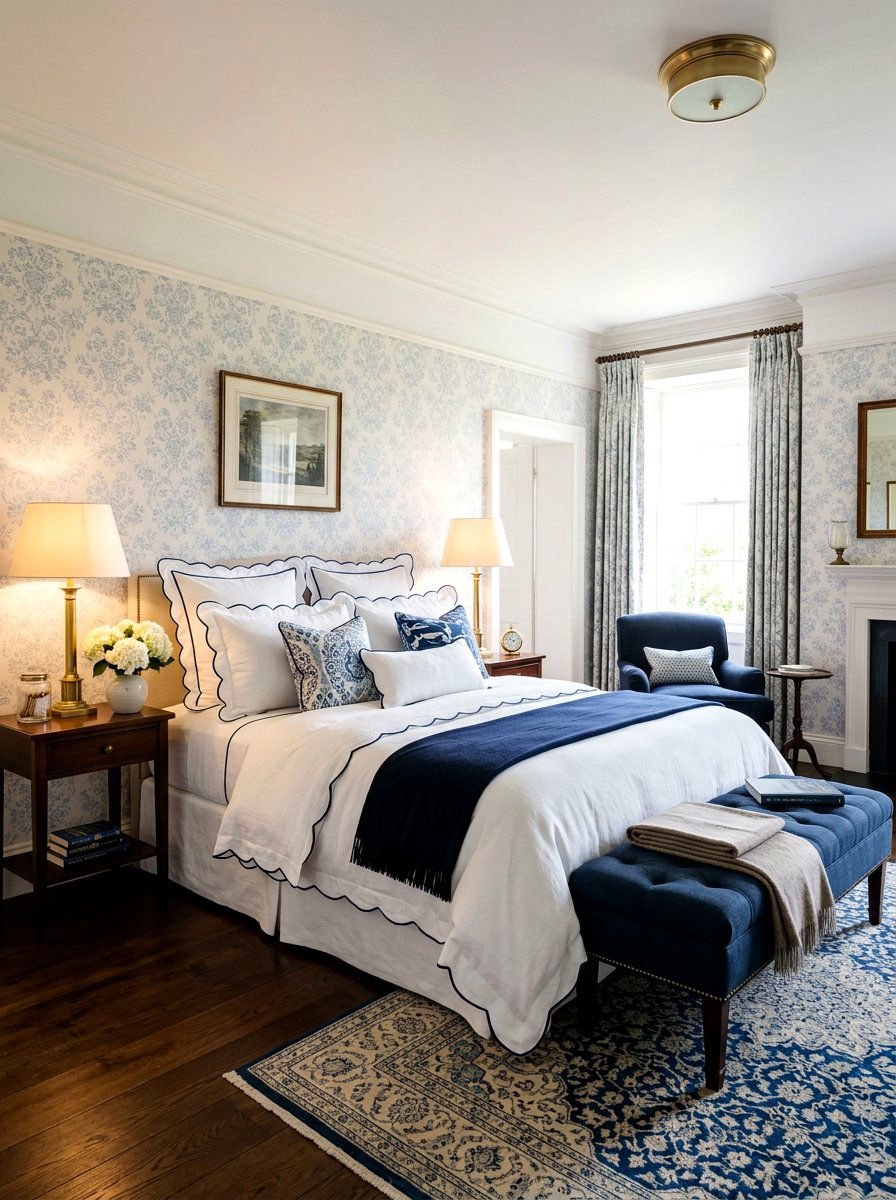 Scalloped Edge Bedding - 25 Spring Bed Styling Ideas