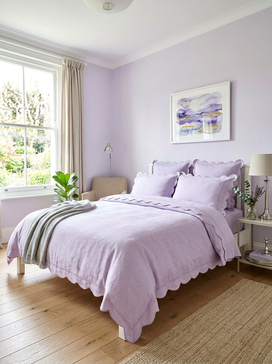 Scalloped Edge Linen - 25 Spring Bedroom Linen Ideas