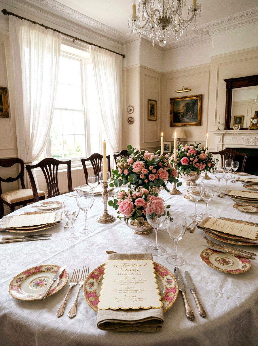 Scalloped Edge Menu - 25 Spring Menu Card Ideas