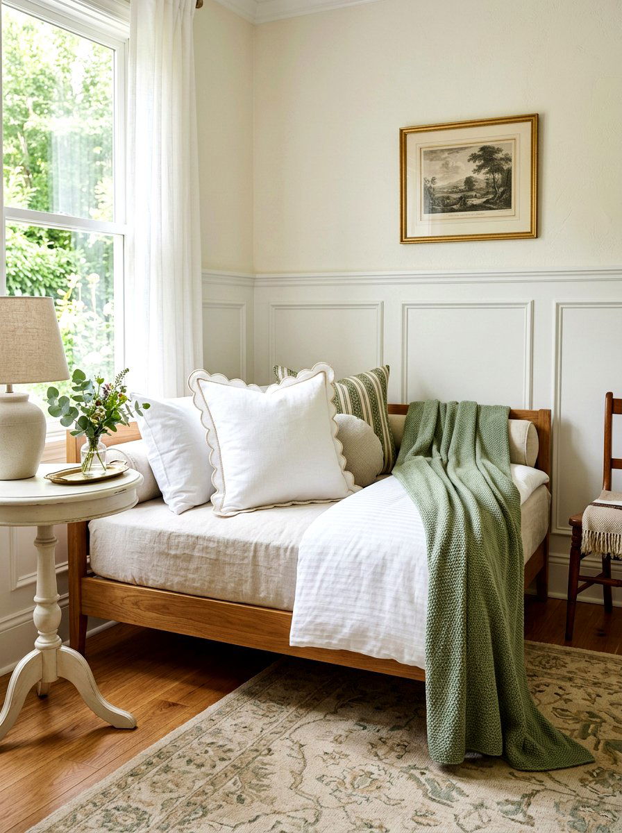 Scalloped Edge Pillow - 25 Spring Pillow Cover Ideas