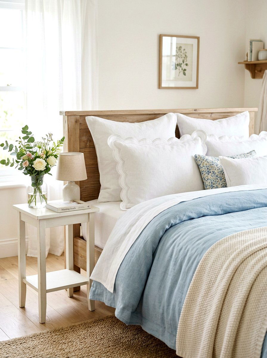 Scalloped Edge Pillow - 25 Spring Fabric Craft Ideas