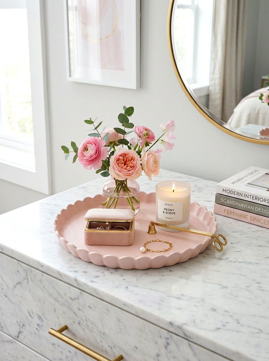 Scalloped Edge Tray - 25 Spring DIY Home Decor Ideas