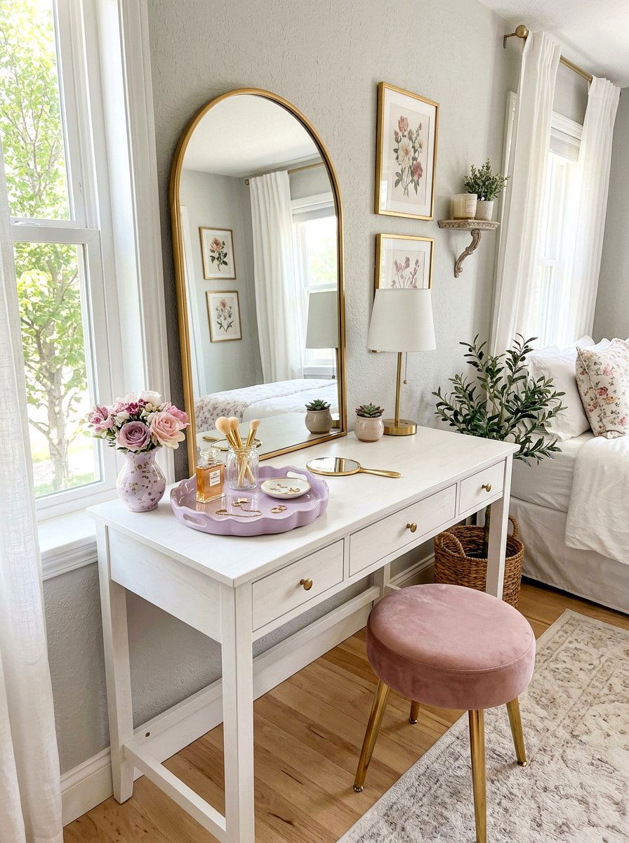 Scalloped Edge Tray - 25 Spring Vanity Tray Ideas