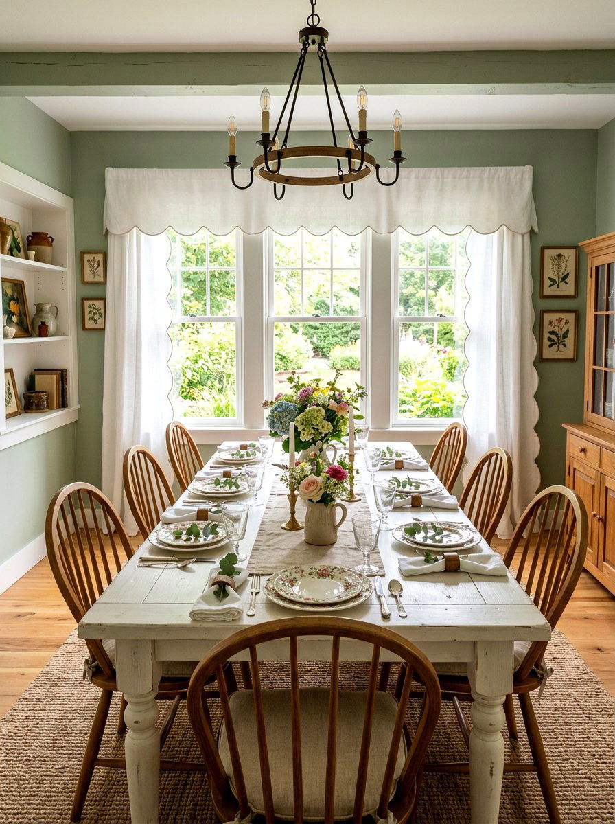 Scalloped Edge Window Panels - 25 Spring Curtain Ideas