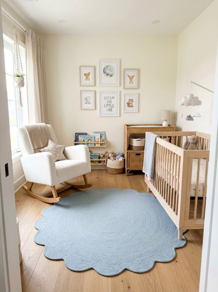 Scalloped Rug Nursery - 25 Spring Rug Ideas