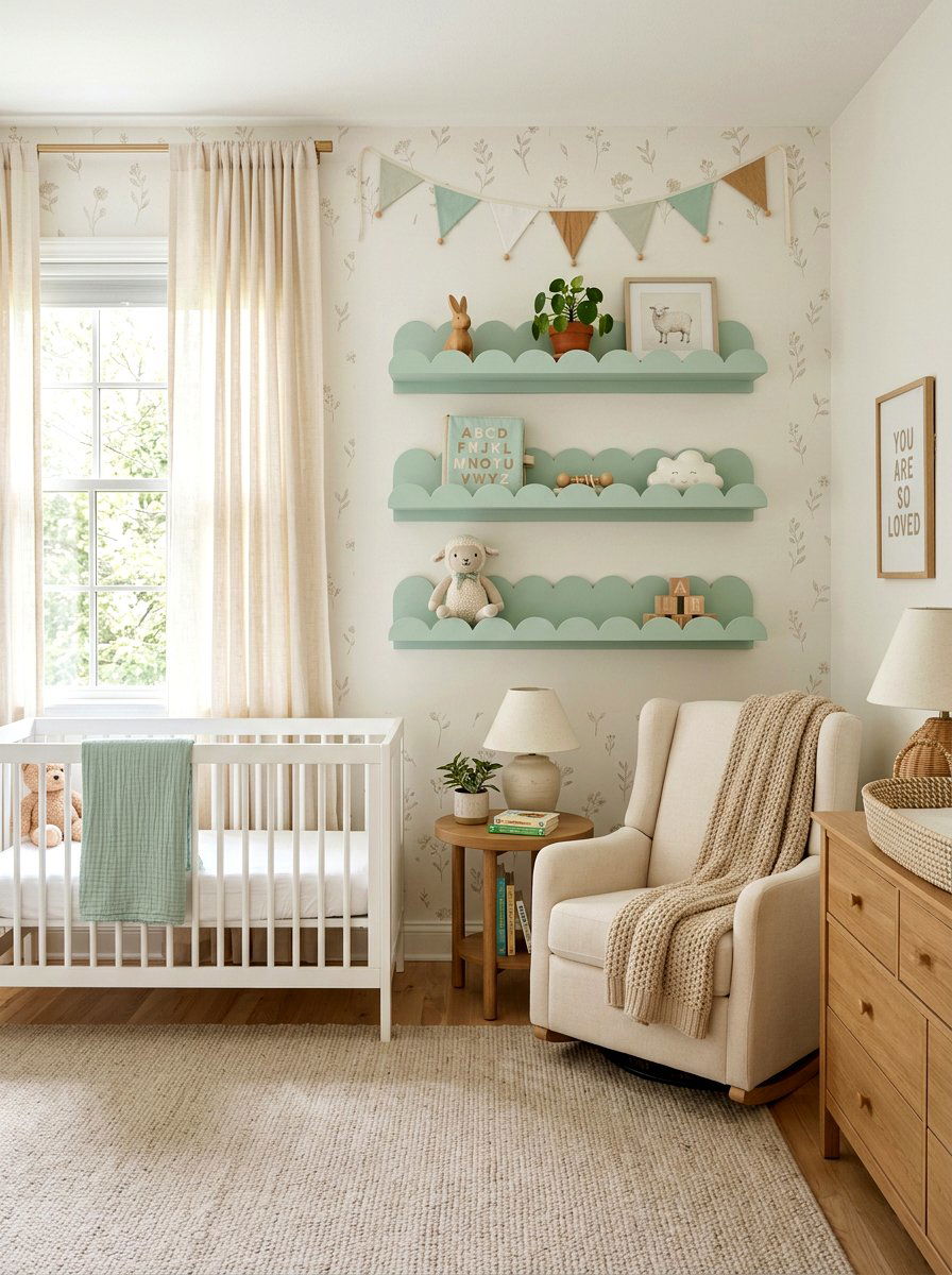 Scalloped Wall Decor - 25 Spring Wall Art Ideas