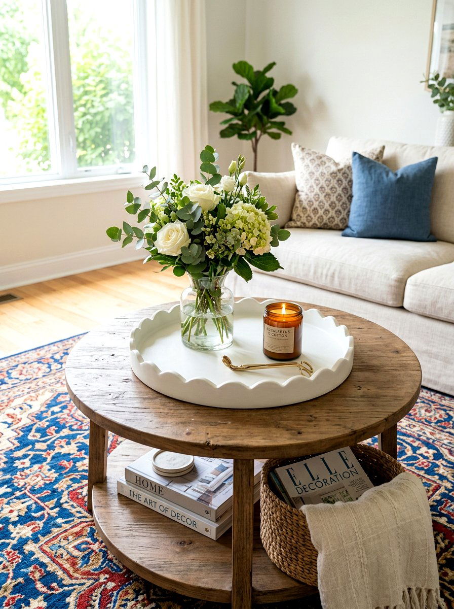 Scalloped edge decorative tray - 25 Spring Traditional Decor Ideas