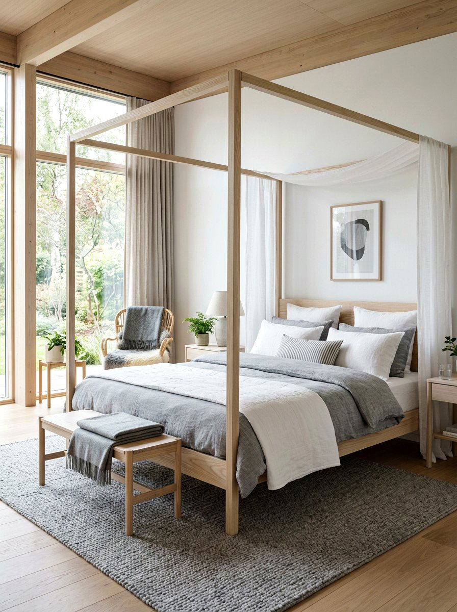Scandi Canopy Bed - 25 Spring Canopy Bed Decor Ideas