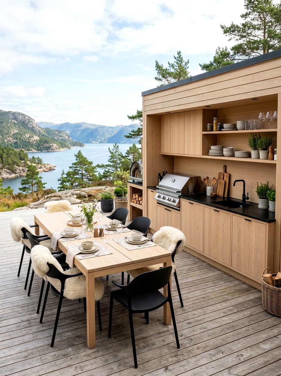 Scandi Outdoor Kitchen - 25 Spring Al Fresco Dining Ideas