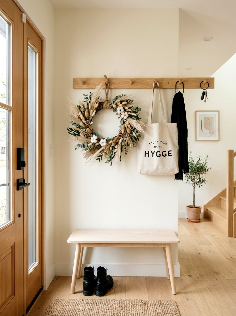 Scandi Style Dried Wreath - 25 Spring Dried Floral Wreath Ideas